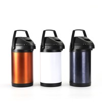 Bouilloire d'eau chaude isolée en acier inoxydable à pression d'air intégrée de capacité de 2.5L/3.0L