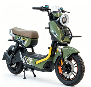 Trottinette électrique pliable camouflage vert 500W sans balais 48V avec batterie amovible et amortisseurs pour adulte, idéale pour les trajets urbains - Product Image 1
