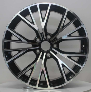 Jante de voiture en aluminium R21 5x112 20 pouces, jante forgée en deux parties avec anneau décoratif noir, adaptée à la R8 - Product Image 1