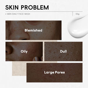 QUIYUM <span class=keywords><strong>Gel</strong></span> <span class=keywords><strong>limpiador</strong></span> facial de limpieza profunda Natural de alta calidad para hombres - Product Image 5