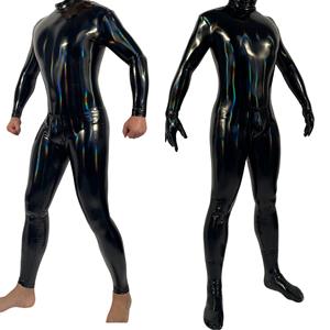 Body brillant en faux cuir <span class=keywords><strong>pour</strong></span> hommes, <span class=keywords><strong>combinaison</strong></span> à fermeture éclair complète entrejambe, manches longues, aspect humide, <span class=keywords><strong>combinaison</strong></span> en PVC, <span class=keywords><strong>combinaison</strong></span> en <span class=keywords><strong>latex</strong></span> Unitard Zentai - Product Image 2