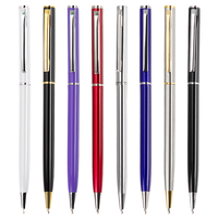 Ensemble de papeterie HauHwa 2024, vente flash, stylo à bille fin en métal, encre noire 1,0 mm, impression laser, cadeau de qualité, bureau, entreprise