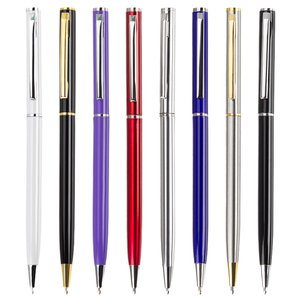 Ensemble de papeterie 2024, vente flash, stylo à bille fin en métal, encre noire 1,0 mm, impression laser, cadeau de qualité, bureau, stylos personnalisés - Product Image 1