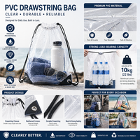 Sac à cordon transparent imperméable en PVC pour stade et sport, vente en gros avec logo personnalisé – Offre spéciale