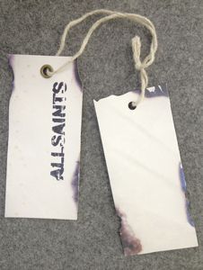 Custom-designed <b>printed</b> name tags, thick <b>paper</b> garment hang tags, garment hang tags with perforations and UV coating - Product Image 5