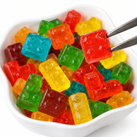 Bonbons comestibles halal pour enfants, bonbons chinois personnalisés, bonbons gélifiés bon marché en forme de lettres