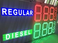 Letrero de Precio de Combustible de Doble Cara y Pantalla LED Grande de 7 Segmentos para Estaciones de Servicio, Tablero de Precios para Exteriores