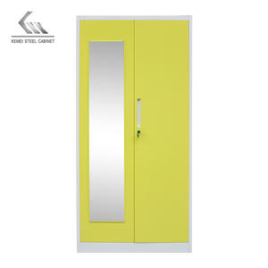 Armadio in Acciaio KEMEI 2021 con Specchio, Alta Qualità, 2 Ante, Armadio Metallico per Archiviazione, Guardaroba in Acciaio - Product Image 1