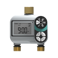 Temporizador de Riego Electrónico YAGO con Pantalla LCD de 2 Zonas, Flujo Máximo de 35L/Min, Temporizador Automático para Grifo, Kit de Rociadores y Nebulizadores