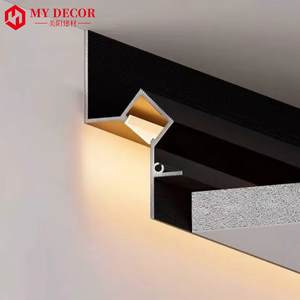 Profilé en aluminium LED pour plafond, design moderne, ligne d'ombre, bordure de plaque de plâtre, <span class=keywords><strong>canal</strong></span>, décoration de coin de mur - Product Image 1