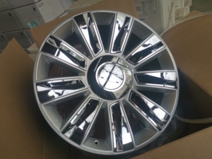 Nuevas Llantas de Aleación de Aluminio Forjado Plateadas con Barras Cromadas, Diseño Cóncavo Multirradio, Compatibles con ESCALADE EXT ESV, Llantas de Camioneta de 20 Pulgadas - Product Image 4