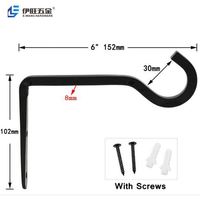 YIWANG Support de suspension en fer en métal robuste Crochets muraux extérieurs pour plantes en pot