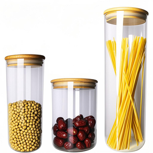 Set <span class=keywords><strong>di</strong></span> <span class=keywords><strong>Barattoli</strong></span> in <span class=keywords><strong>Vetro</strong></span> <span class=keywords><strong>per</strong></span> Conservazione Alimenti con Coperchi Ermetici e Bottiglie Grandi Premium <span class=keywords><strong>per</strong></span> Cucina - Product Image 4