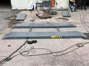 4 ton kapasiteli CE pnömatik mekanik kilit ile yere taşınabilir makaslı araç kaldırıcı araba yıkama tamir için uygun - Product Image 3