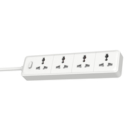 Regleta de Enchufes Eléctrica Universal con Logotipo Personalizado Industrial PUJIMAX, Regleta de Múltiples Tomas de Corriente, 4 Tomas de Corriente, 6 A, Cable de 1,5 m