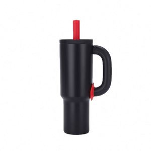 Portable 40Oz <b>Stainless</b> <b>Steel</b> Vacuum Thermos <b>Cup</b> Classic Design <b>Straw</b> Handle for Business Gifts Hot Thermal Insulation - Product Image 6