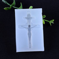 Moule en silicone thème Pâques Croix Jésus, pour résine époxy, commémoratif Jérusalem, fait main, créatif, pour décoration artistique DIY