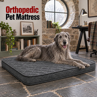 Lit orthopédique pour animaux de compagnie avec housse amovible et matelas pour chien, options de marque privée et de tissus pour les animaleries