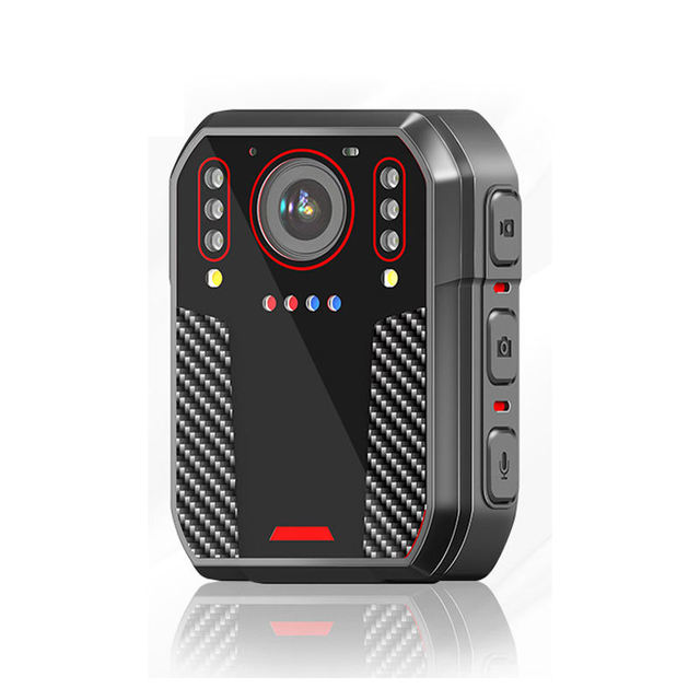 T1 Carbon Fiber Body Worn Camera 1080P HD Infrared Night Vision Multi LED Warning Light Waterproof Chest Mount Duty Recorder