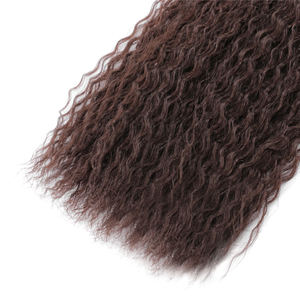 18 pulgadas de onda de agua rubia trenza ganchillo trenzado extensión de cabello sintético fibra de alta temperatura pelo sintético rizado - Product Image 4