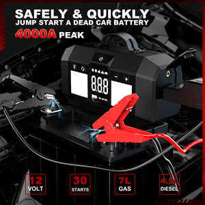 New Portable Multi-function <strong>Best</strong> 12V Car Battery <strong>Jump</strong> Starter with air <strong>Compressor</strong> Pump Tyre Inflator Power Bank Station <strong>Pack</strong> Kit - Product Image 2
