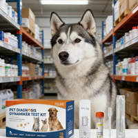 Prueba Rápida de Anticuerpos CDV de Alta Precisión, Resultado Rápido, Prueba de Anticuerpos para Moquillo Canino para Clínicas Veterinarias DYNAMIKER PETS DNP-006 2 Años
