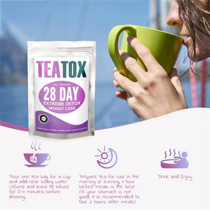 TEATOX 28 Day Extreme Detox Weight Loss <b>Tea</b> Organic Lotus Leaf Cassia Green <b>Tea</b> Blend Metabolism Booster <b>Tea</b> Bags <b>Box</b> - Product Image 4