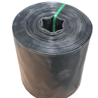 Tuyau plat en PVC noir de haute qualité de 6 à 24 pouces pour l'irrigation agricole, flexible, haute pression, lisse et pré-coupé