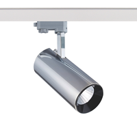 Spot LED sur rail RONSE Modern Slim Elegance 3CCT type H, puce COB, lentille noire, orientable, montage mural, dimmable, IRC 90 élevé
