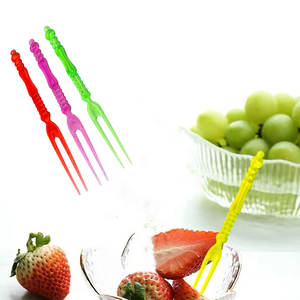 Forchetta da frutta colorata <span class=keywords><strong>per</strong></span> alimenti di vendita diretta in fabbrica adatta <span class=keywords><strong>per</strong></span> scatola da <span class=keywords><strong>pranzo</strong></span> <span class=keywords><strong>per</strong></span> bambini forchetta da dessert <span class=keywords><strong>per</strong></span> torta decorativa mini stuzzicadenti - Product Image 5