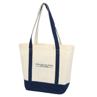 Grand sac fourre-tout en toile de coton avec impression de logo personnalisée, broderie du nom de la marque et poignée d'épaule