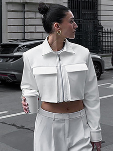 Camisa Holgada de Manga Larga para Mujer, Estilo Vintage, Informal, Combinable con Todo, Tejido de Punto, 100% Poliéster, Ropa de Trabajo de Oficina, Moda Primavera - Product Image 2