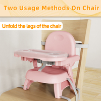 PRODIGY MBC01 Chaise rehausseur multifonction réglable et pliable en plastique pour bébé, avec plateau amovible, portable, moderne, pour repas et école