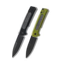 Couteau pliant à pointe tombante KS7205, lame droite 20,8 cm, camping en plein air, lame D2, alliage d'aluminium + manche G10, OEM