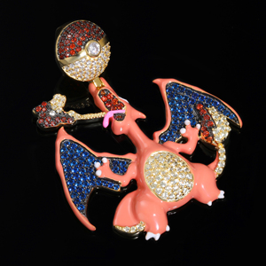 Gioielli Personalizzati con Pendente in Zirconia di Grado 5A, Piccolo Drago di Fuoco in Argento, Stile <span class=keywords><strong>Hip</strong></span> <span class=keywords><strong>Hop</strong></span> alla Moda per Feste e Regali - Product Image 4