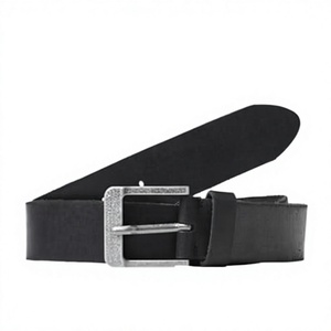 Cinturón de Cuero Vacuno Genuino de Primera Calidad con Hebilla de Aleación Plateada y Cierre Automático – Cinturón Impermeable para Hombre, Estilo Casual y de Negocios - Product Image 2