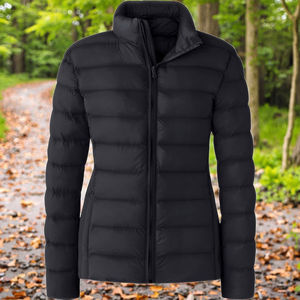 OEM ODM <b>Men's</b> Waterproof Windproof Quick Dry Warm Quilted Jacket with <b>Fur</b> <b>Hood</b> Heavyweight Winter <b>Coat</b> Black Blue - Product Image 1