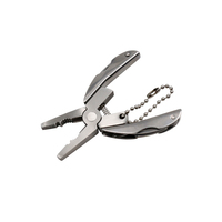 Promotion Mini EDC DIY Multi-outil de poche en acier inoxydable au chrome-vanadium avec pince à mâchoires dentelées et porte-clés pour l'extérieur