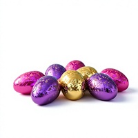 Œufs de Pâques en plastique écologiques personnalisés avec motif floral et style imitation antique, ouvrables