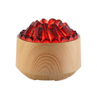 Humidificateur ultra-silencieux en bois de charbon de bois simulé, pour la maison, la chambre à coucher, volcan, huile essentielle, aromathérapie, machine USB