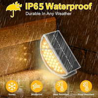Lampe solaire d'extérieur pour escalier, IP65 étanche, lumière RGB blanc chaud, capteur de lumière, lampes LED solaires pour marches de jardin, éclairage de terrasse