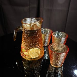 Logo personnalisé Ensemble de cruches à eau en verre 1,5 L Collection de bouilloires 5 pièces avec couvercle et poignée pour verres ou cadeaux - Product Image 6