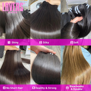 Paquets de cheveux humains grade 12A Double trame 100% cheveux vierges brésiliens non transformés vendeur en gros de cheveux vierges bruts alignés sur les cuticules - Product Image 6