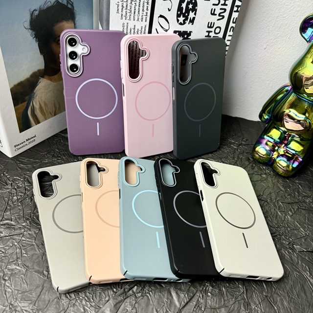 Skin Touch Feeling Simple Slim PC Phone Case for Samsung Galaxy A06 A16 A15 A54 A56 A55 A35 A25 Wireless Charging Magnetic Cover