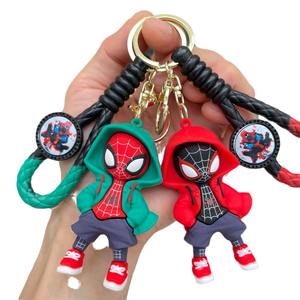 Trendy Cool <strong>Spiderman</strong> Cartoon Doll Keychains Boys Schoolbag Charms Car Key <strong>Rings</strong> Claw Machine Small Gift Supplies - Product Image 1