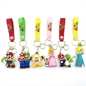 Nouvelle <span class=keywords><strong>figurine</strong></span> 3D <span class=keywords><strong>Mario</strong></span> en PVC durable, style art moderne, porte-clés créatif, breloque pour voiture ou sac à dos, logo personnalisé, cadeau pour la vente en gros - Product Image 1