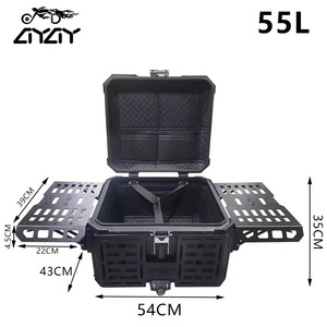 Boîte à bagages multifonctionnelle ADV Lock 55L en alliage d'aluminium pour <span class=keywords><strong>moto</strong></span>, noire, fabriquée en Chine - Product Image 4