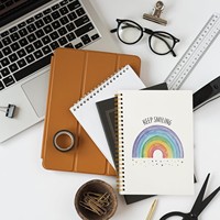 Carnet de notes spirale pour étudiant, thème arc-en-ciel, de haute qualité, transfrontalier, inspirant ; Cadeau minimaliste style Instagram
