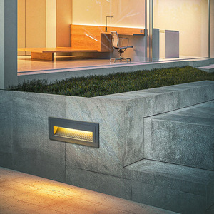 Lampe LED encastrée extérieure étanche IP65 en aluminium avec capteur de mouvement, idéale pour l'éclairage de jardins, escaliers et marches. - Product Image 4