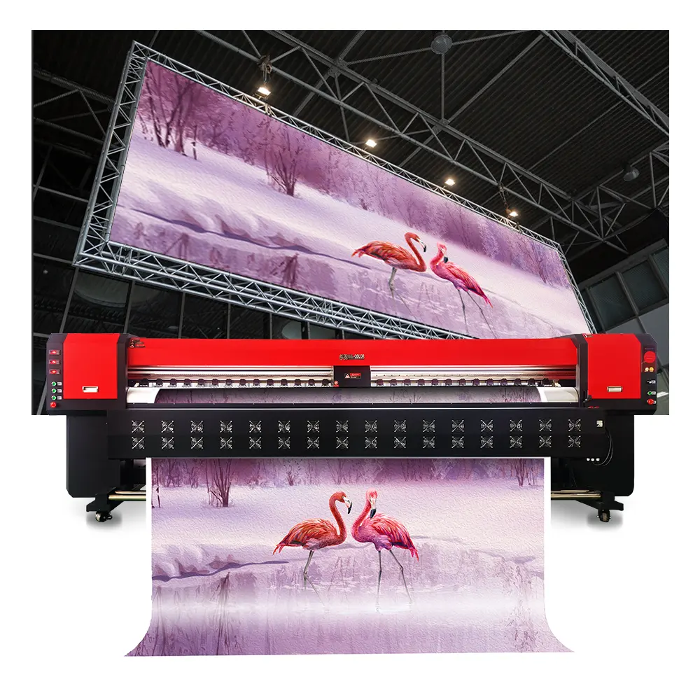 Grande-cor grande formato impressora barata plotter impressão solvente impressora 3.2m vinil flexível impressora plotter